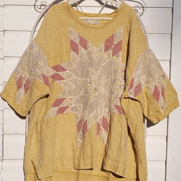 Magnolia Pearl Tops - Magnolia Pearl quilted linen top